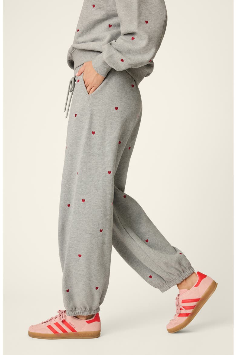 C'est La Vie Wide Leg Lounge Pants, Alternate, color, H GREY