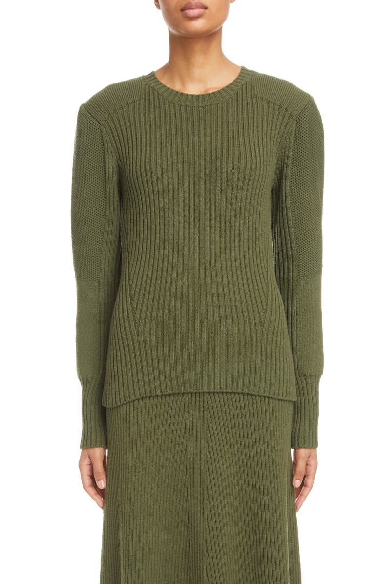 Chloé Mixed Stitch Wool Sweater, Main, color, 