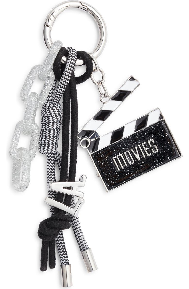 Chelsea28 LA Travel Bag Charm, Main, color, Black Multi- Silver