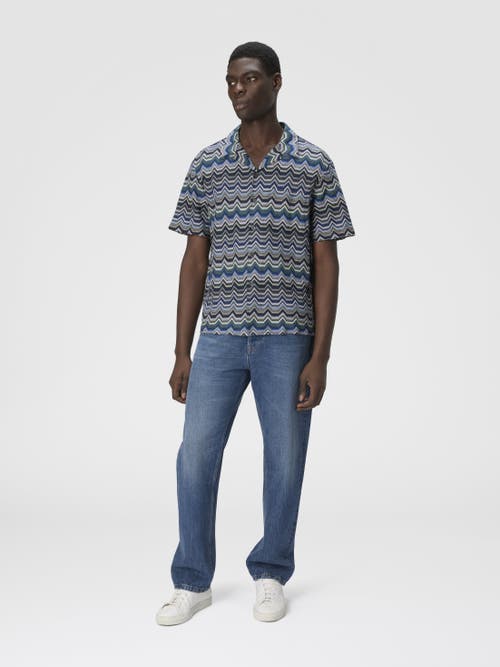 Missoni Bowling Shirt With Geometric Zigzag In Multi