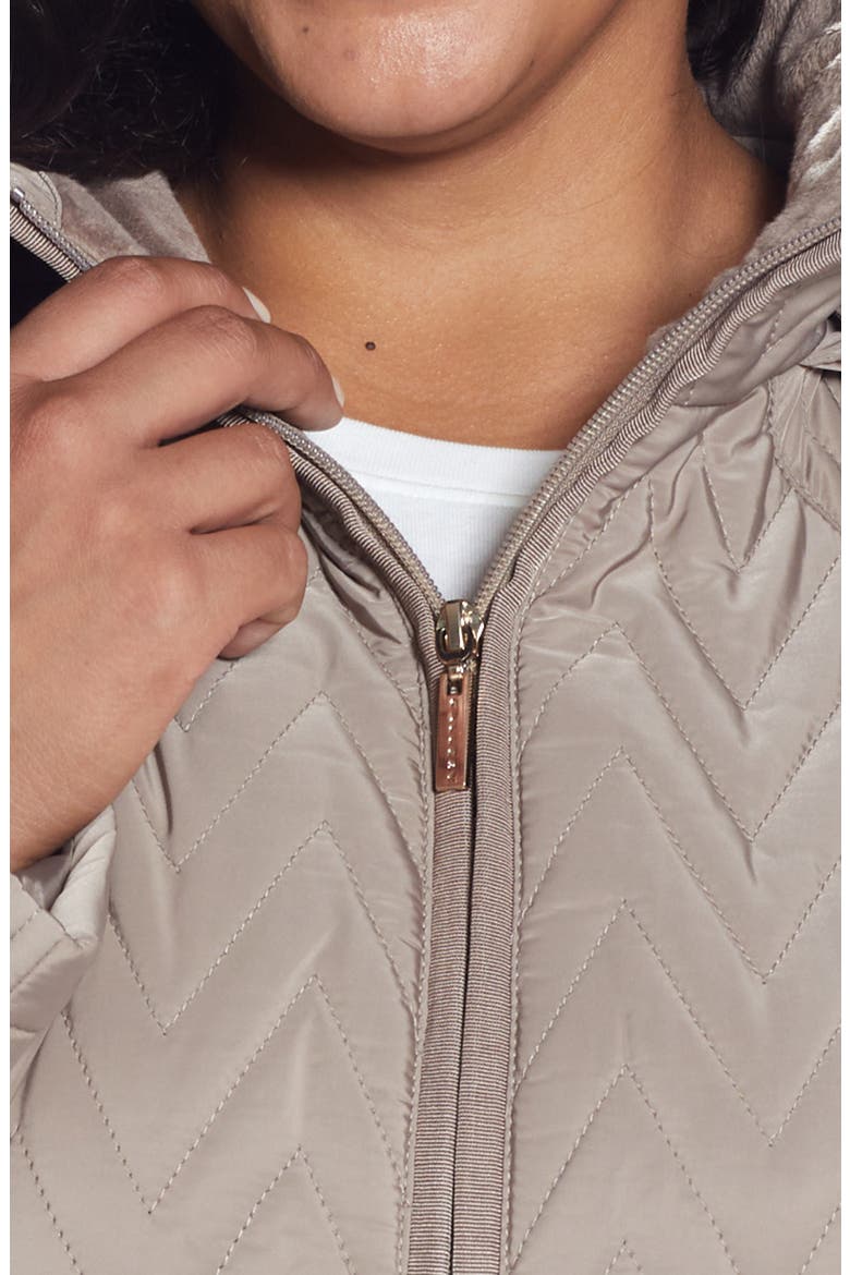Chevron Quilt Jacket, Alternate, color, TAUPE GREY