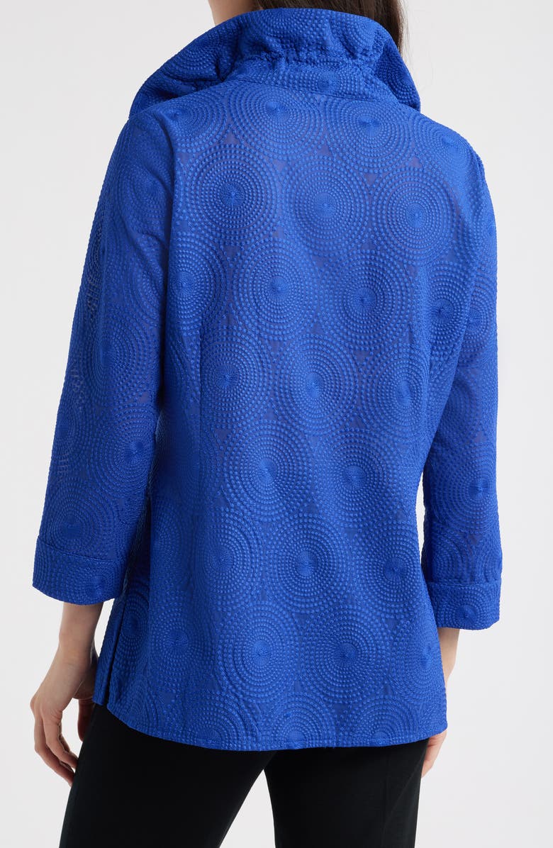 Ming Wang Tailored Fit Woven Jacket, Alternate, color, Sapphire Sea