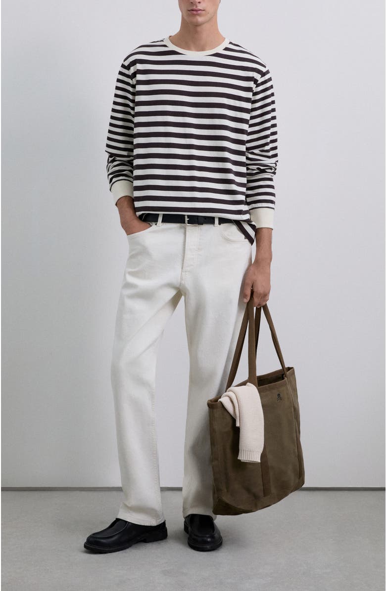 Scalpers Mixedstriped Ls Tee, Alternate, color, Darkbrown