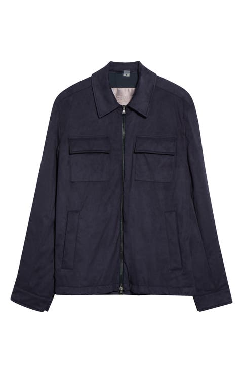 Suede Effect Zip Jacket