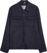 Herno Suede Effect Zip Jacket