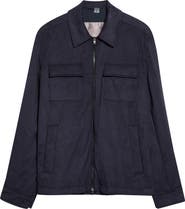 Herno Suede Effect Zip Jacket