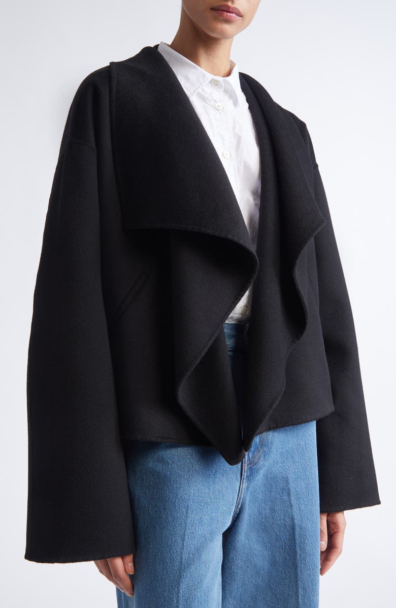 TOTEME Signature Double Face Wool Jacket, Alternate, color, Black