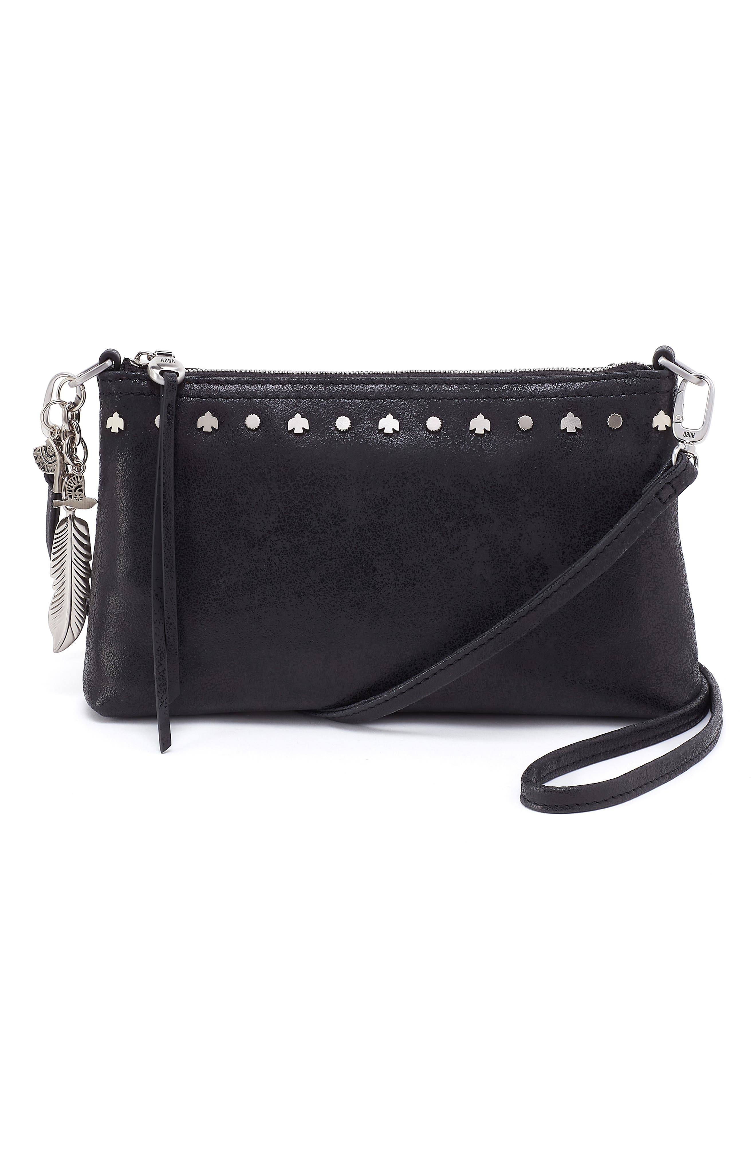 Darcy Leather Crossbody Bag, Alternate, color, BLACK