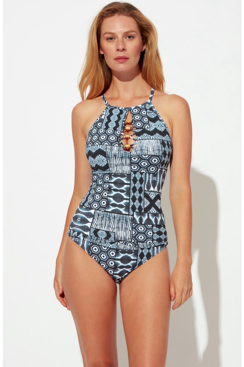 Island Time Tankini Top, Alternate, color, NAVY