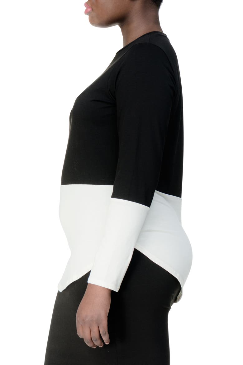 Rhine Colorblock Top, Alternate, color, BLACK/ WHITE