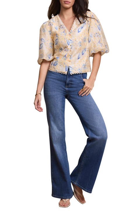 Floral Puff Sleeve Blouse