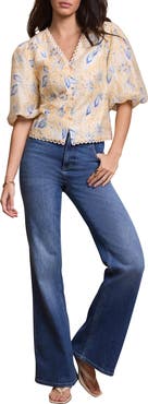 MINT VELVET Floral Puff Sleeve Blouse