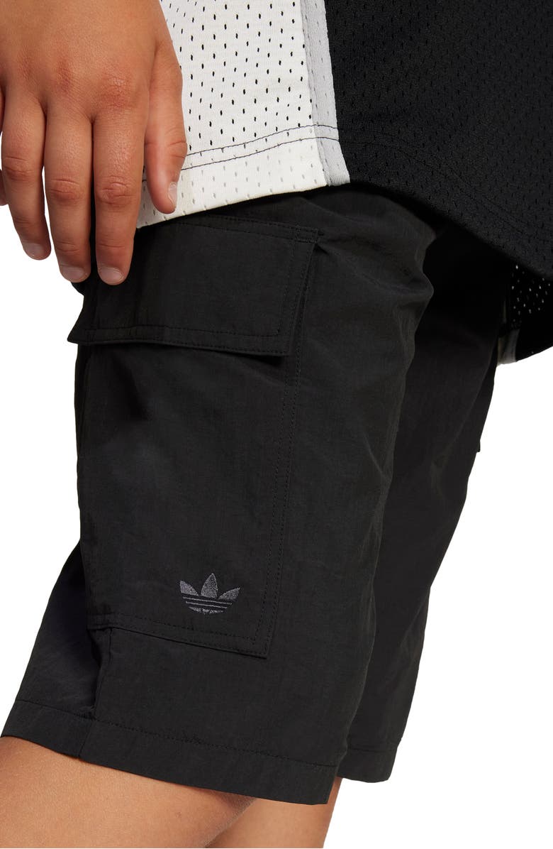 adidas Originals Kids' Nylon Cargo Shorts, Alternate, color, 