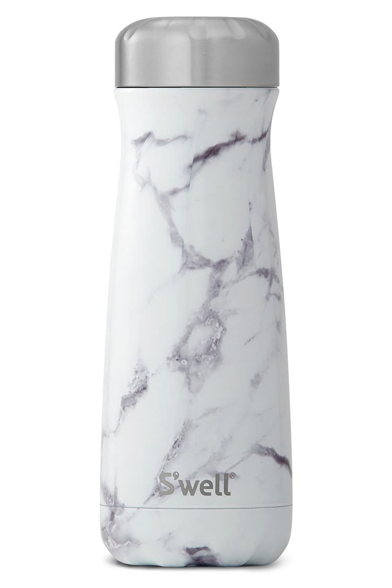 Traveler 20-Ounce Insulated Stainless Steel Bottle, Main, color, WHITE MARBLE