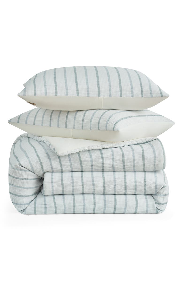 UGG<sup
®</sup
Alamitos Stripe Comforter
Shams Set, Main, color, White/ Current