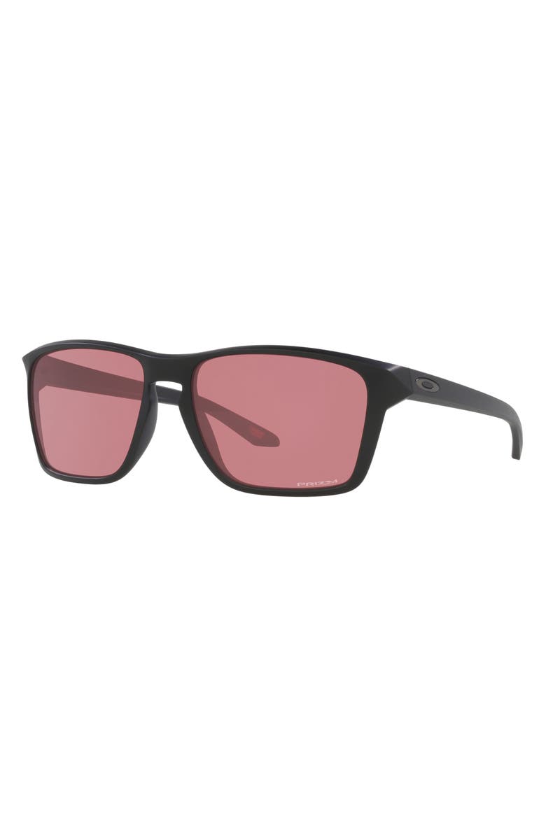 Oakley Sylas 60mm Prizm<sup>™</sup> Rectangular Sunglasses, Alternate, color, Matte Black