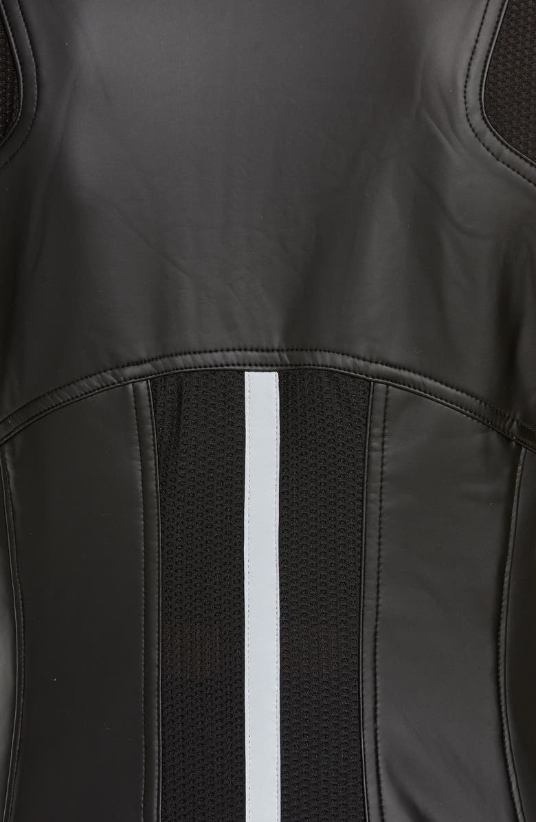 Blanc Noir Run Moto Water Resistant Bomber Jacket, Alternate, color, 