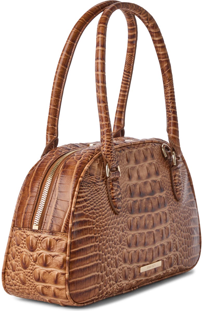 Brahmin Angie Leather Barrel Bag, Alternate, color, Cinnamon