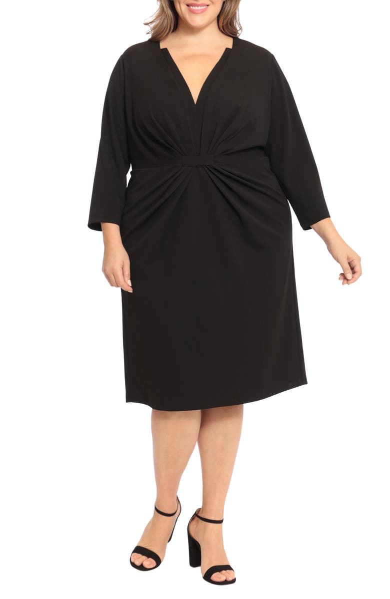 Maggy London Tuxedo Style Midi Dress, Main, color, 
