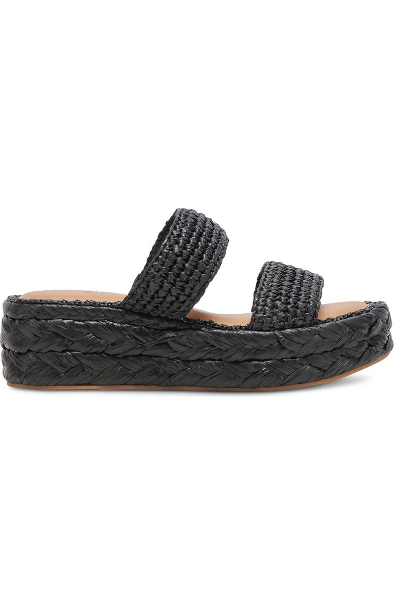 Dolce Vita Corla Braided Platform Slide Sandal, Alternate, color, Onxy Raffia