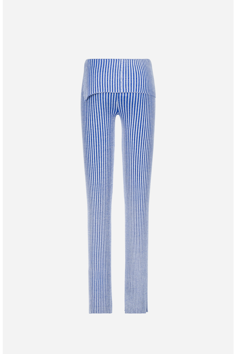 Eija Rib Knit Leggings, Alternate, color, Blue / White