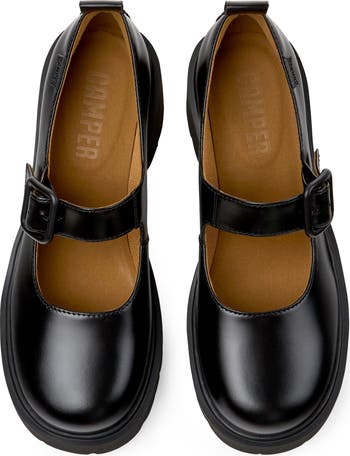 camper milah 39 25cm 厚底メリージェーンシューズ Milah Black Formal Shoes for Women - Spring/Summer
