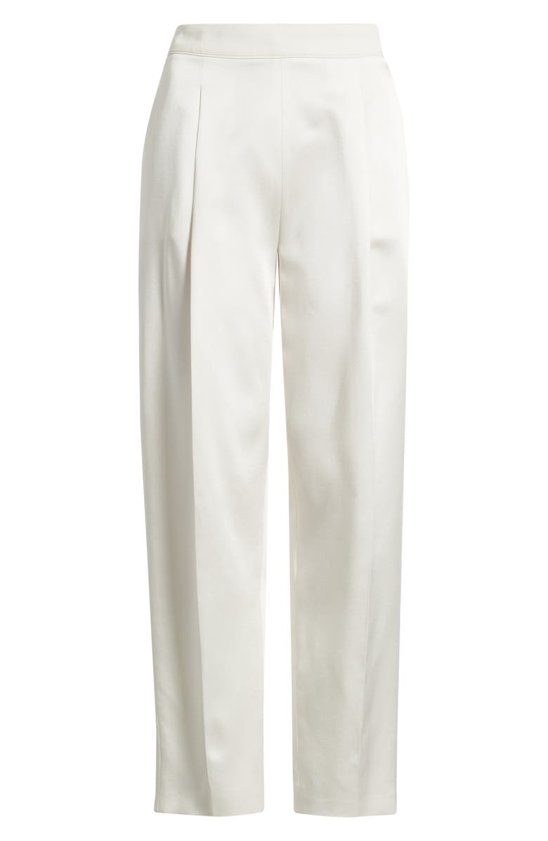 BOSS Takerana Pleated Tapered Straight Leg Pants, Alternate, color, Soft Cream