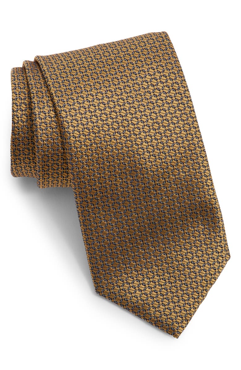 Canali Neat Silk Tie, Main, color, 