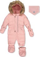 Deux par Deux Fleece-Lined Waterproof One Piece Snowsuit
