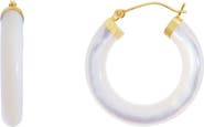 The Lovery Fine Jewelry Mother of Pearl Hoop Earrings