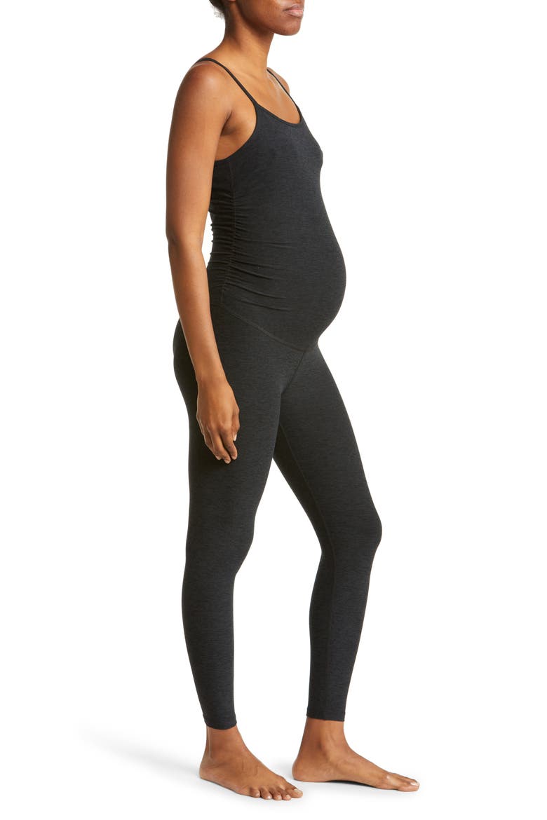 Space Dye Maternity Jumpsuit, Alternate, color, DARKEST NIGHT