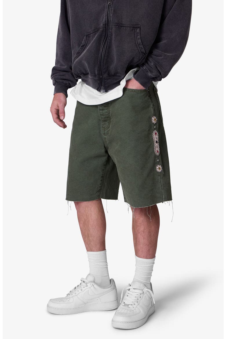 Mojave Raw Hem Canvas Shorts, Alternate, color, OLIVE