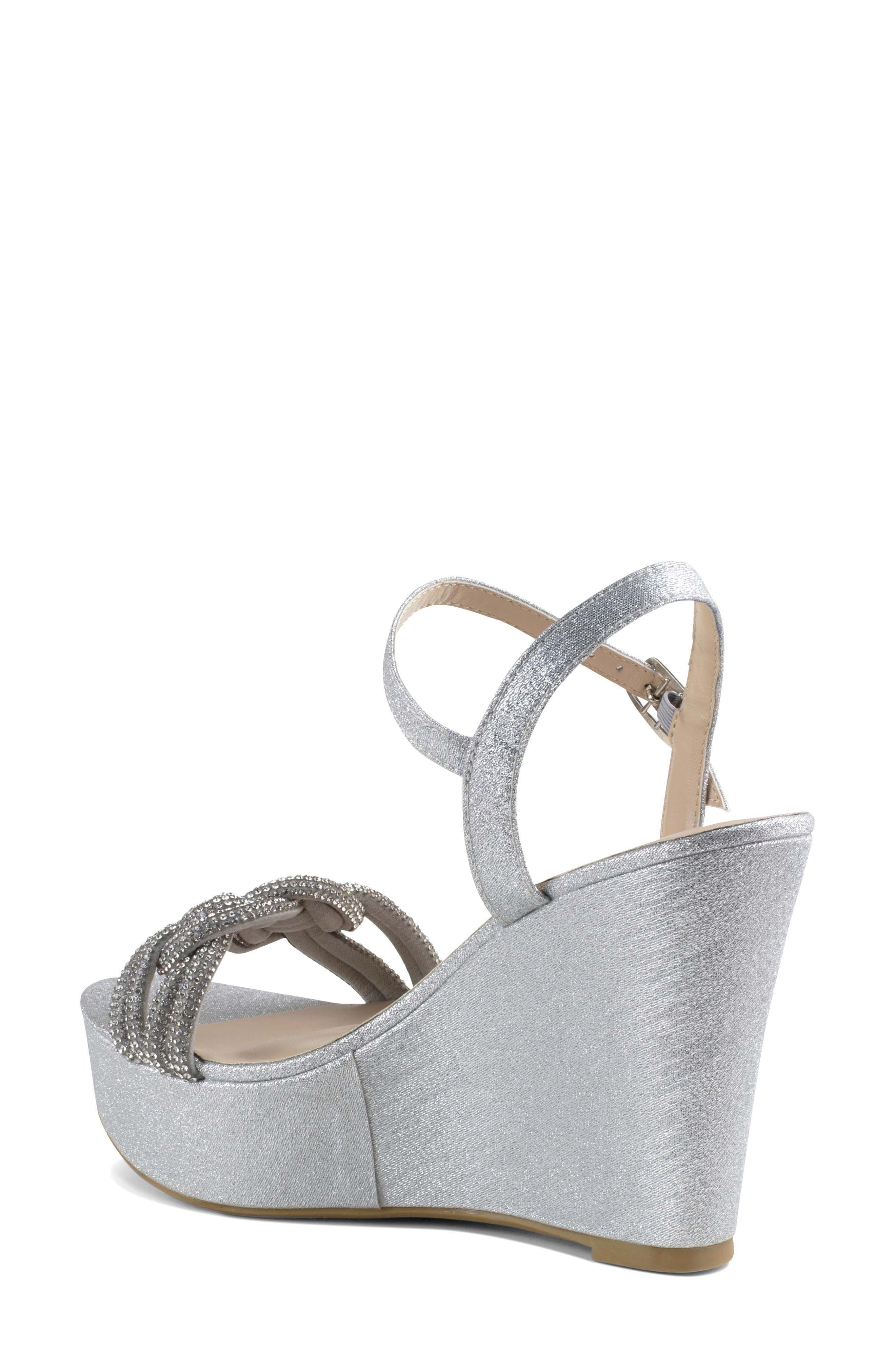 Touch Ups Gemini Platform Wedge Sandal, Alternate, color, Silver