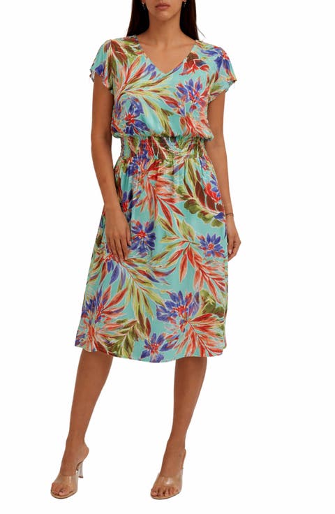 Flutter Sleeve Midi Dress