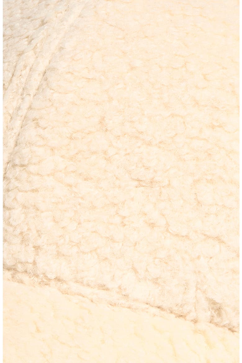 Teddy Fleece Baseball Hat, Alternate, color, IVORY