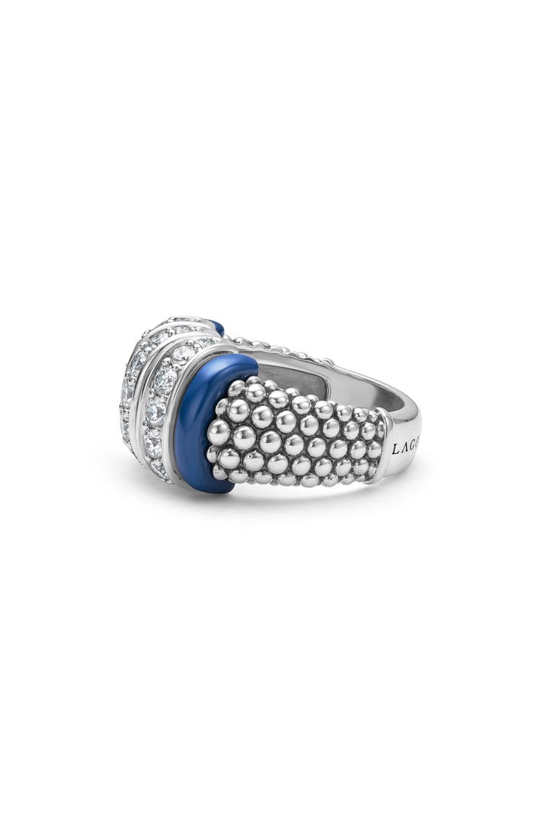 LAGOS Blue Caviar Diamond & Ceramic Ring, Alternate, color, 
