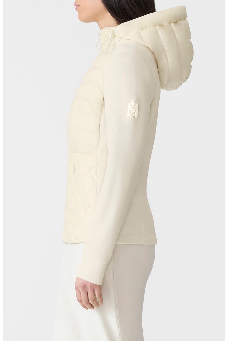 Agatha Mixed Media Down Jacket, Alternate, color, CREAM