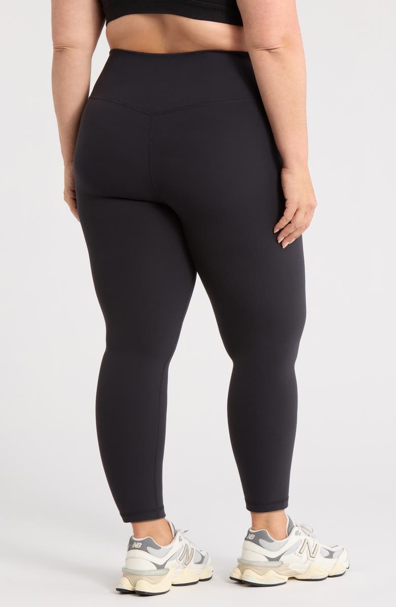 Zella Studio Luxe High Waist 7/8 Leggings, Alternate, color, Black