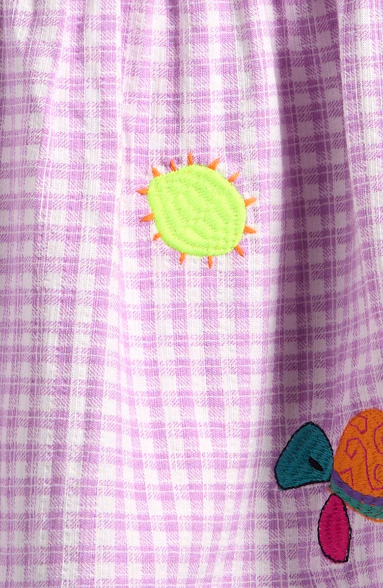 NEXT Kids' Embroidered Gingham Top & Shorts Set, Alternate, color, Pink