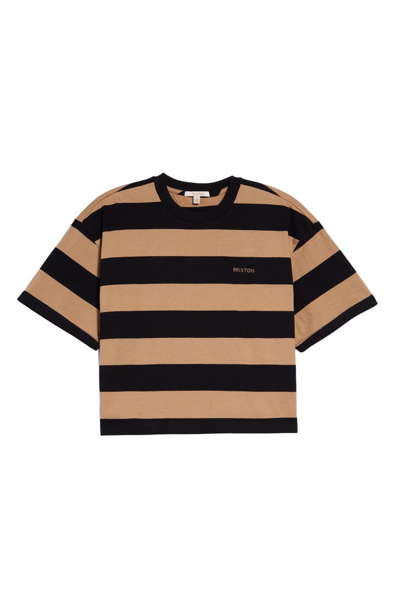 Brixton Hilt Alpha Line Stripe Cotton Crop T-Shirt, Alternate, color, 