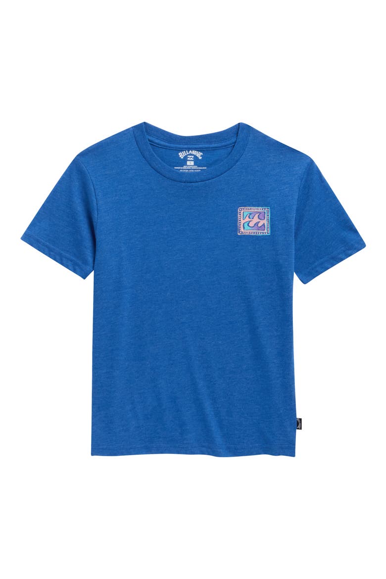 Kids' Crayon Wave Graphic T-Shirt, Main, color, TRUE BLUE HEATHER