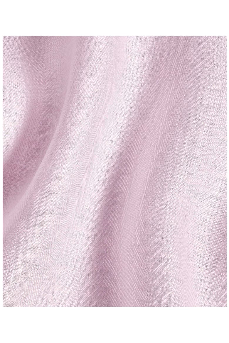 Trim Fit Linen Herringbone Dress Shirt, Alternate, color, PINK