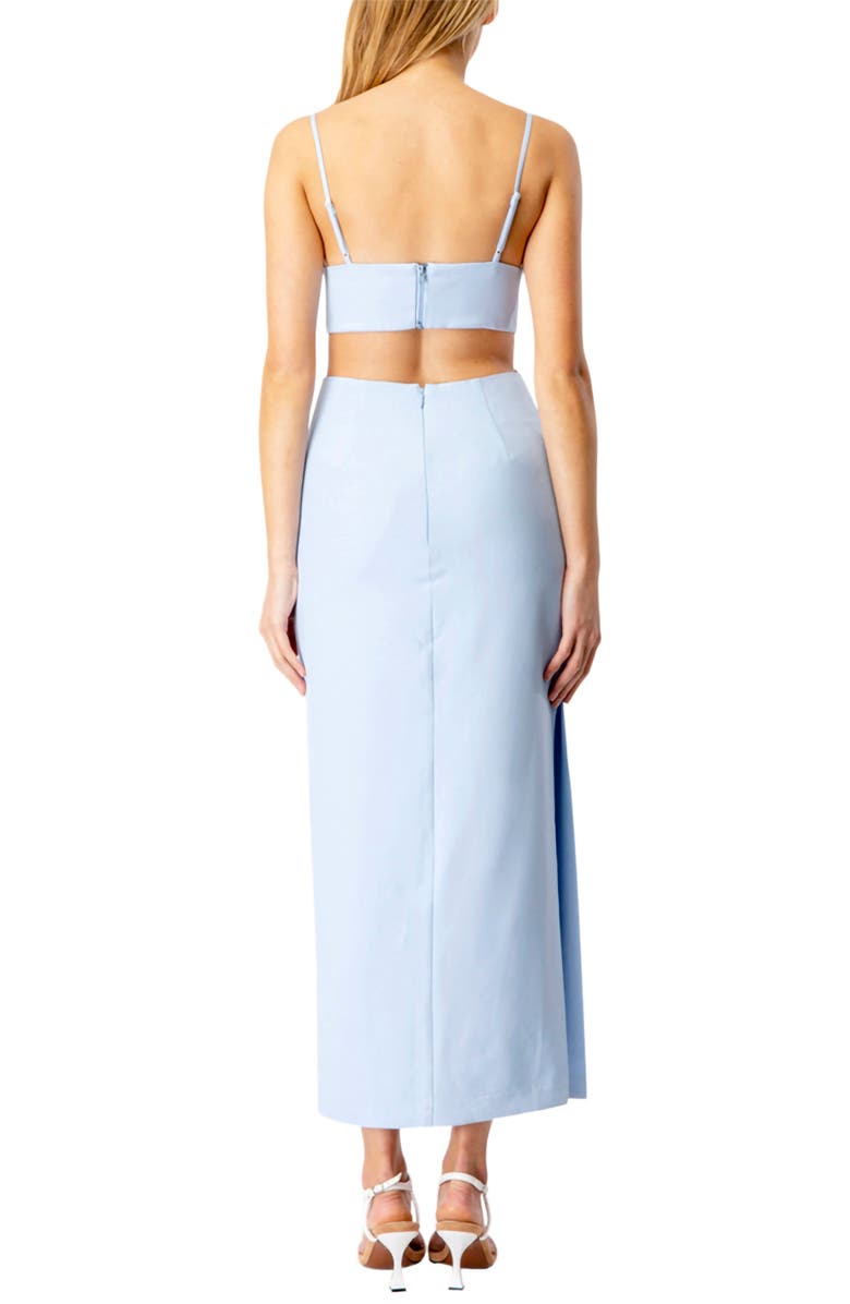 Bardot Cutout Sleeveless Midi Dress, Alternate, color,