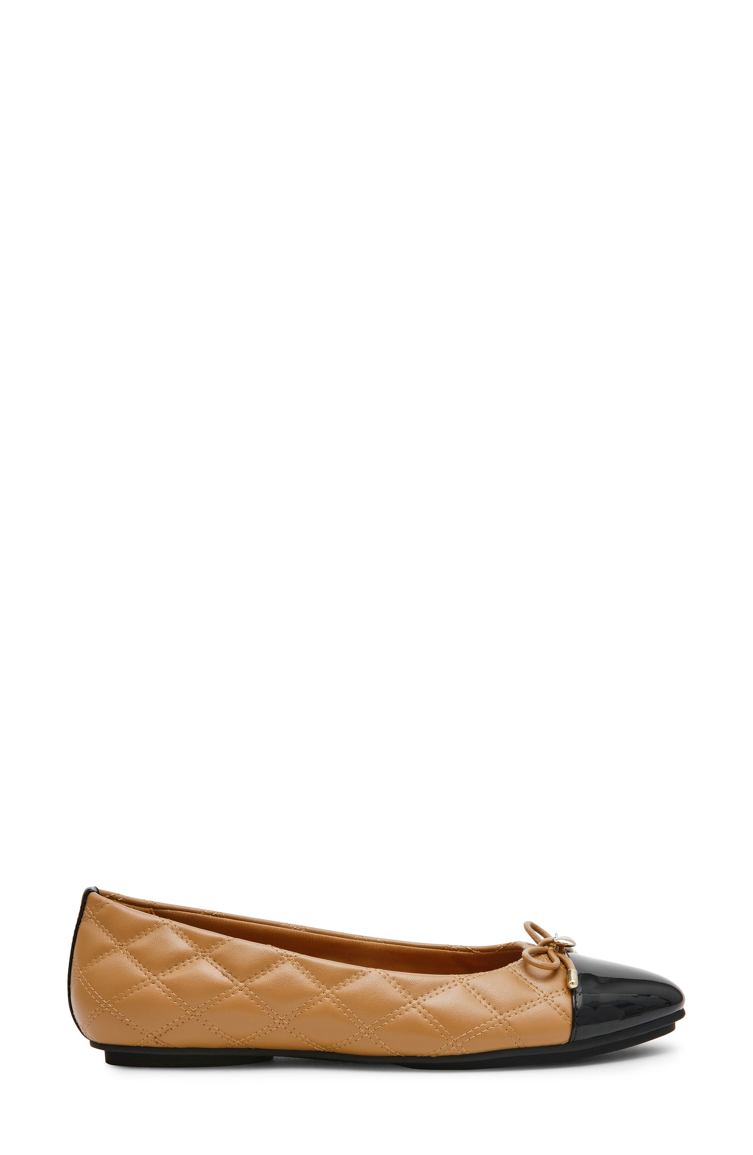 Luci Cap Toe Ballet Flat, Alternate, color, BEIGE/ BLACK