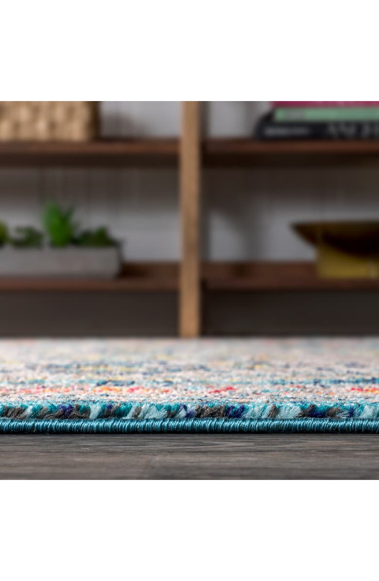 JONATHAN Y Bohemian FLAIR Boho Vintage Area Rug, Alternate, color, Blue/Yellow