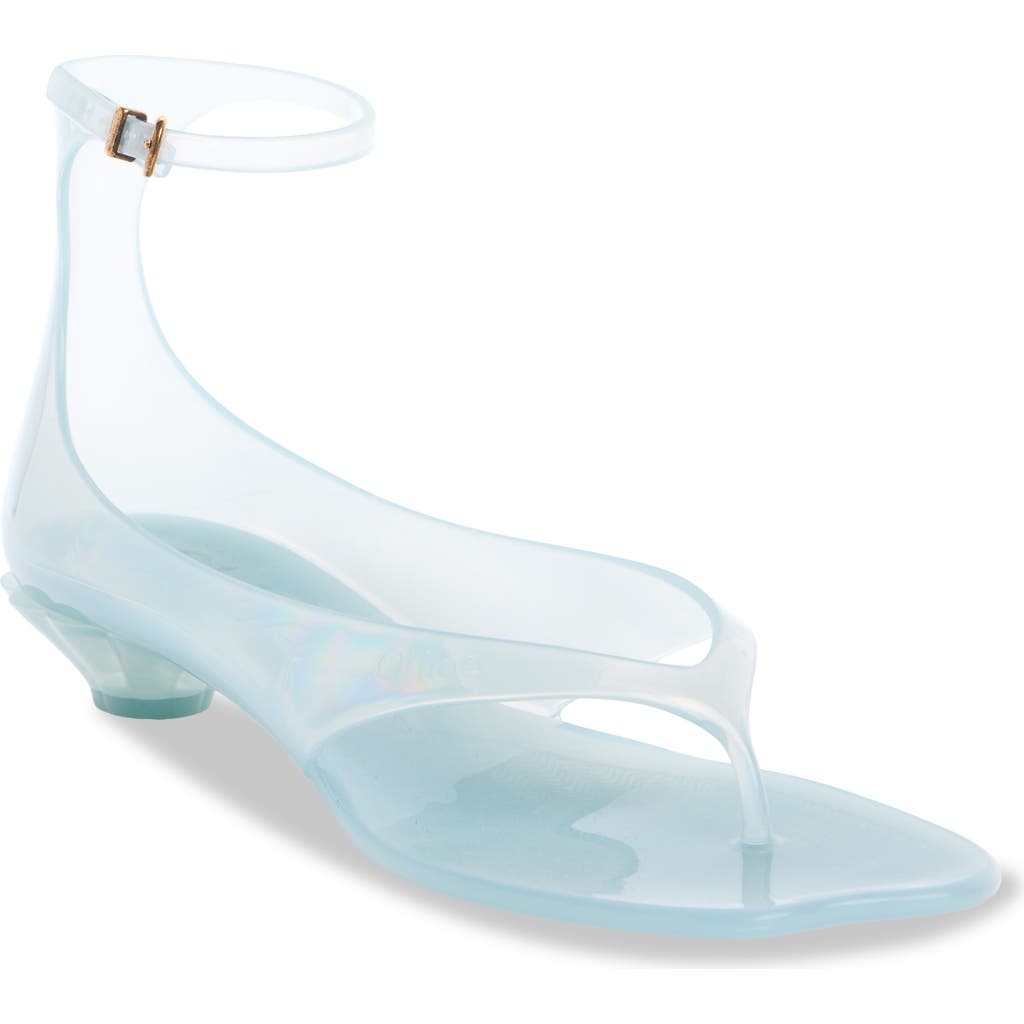 Chloé Jelly Sandals With Ankle Strap And Transparent Design In Spearmint