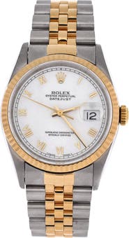 Pre-Owned Rolex Oyster Perpetual Datejust Automatic Watch Stainless Steel and Yellow Gold 36