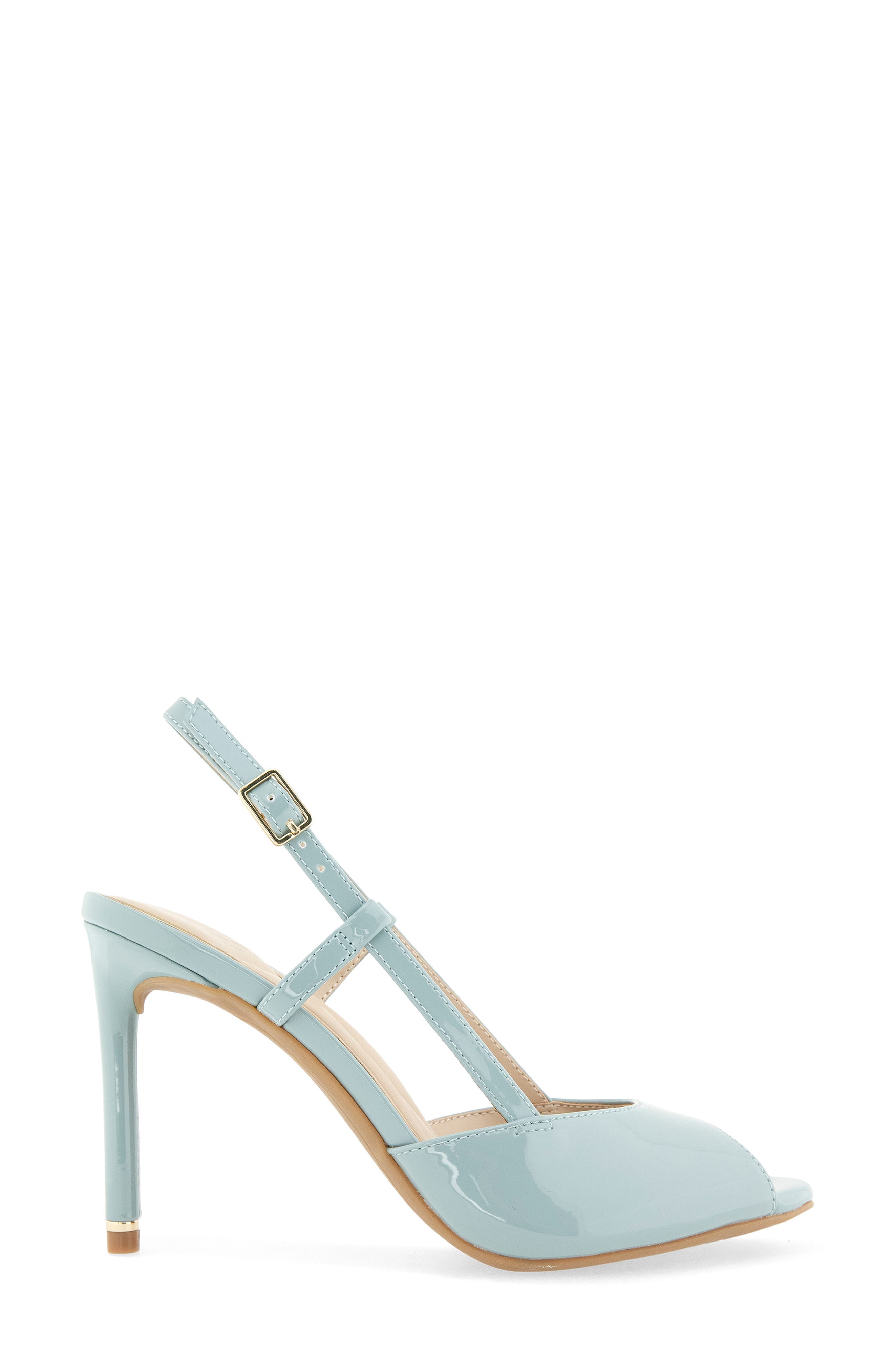 Londyn Slingback Peep Toe Sandal, Alternate, color, ICE BLUE PATENT
