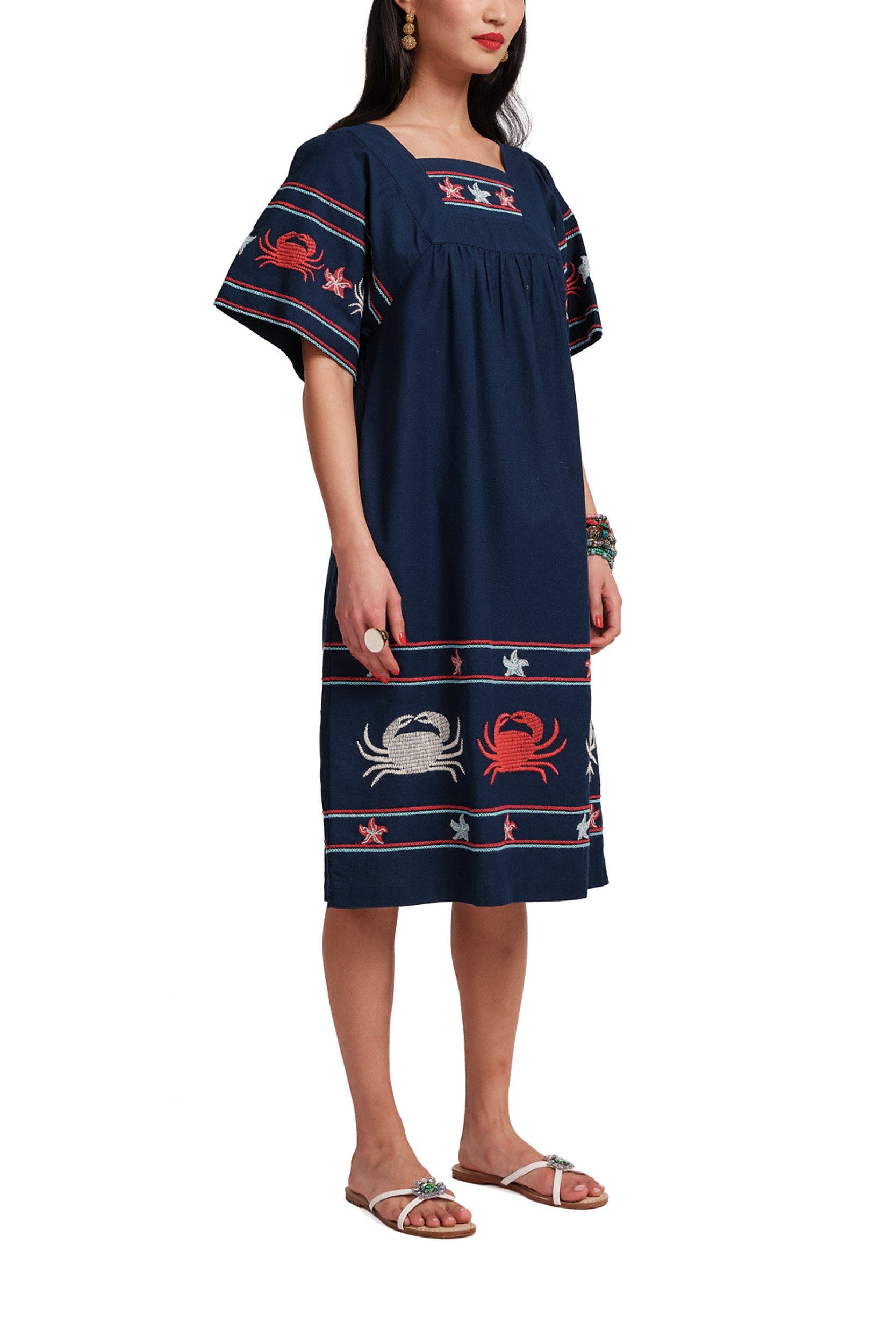 Picnic Dress Crab Embroidery - image 2