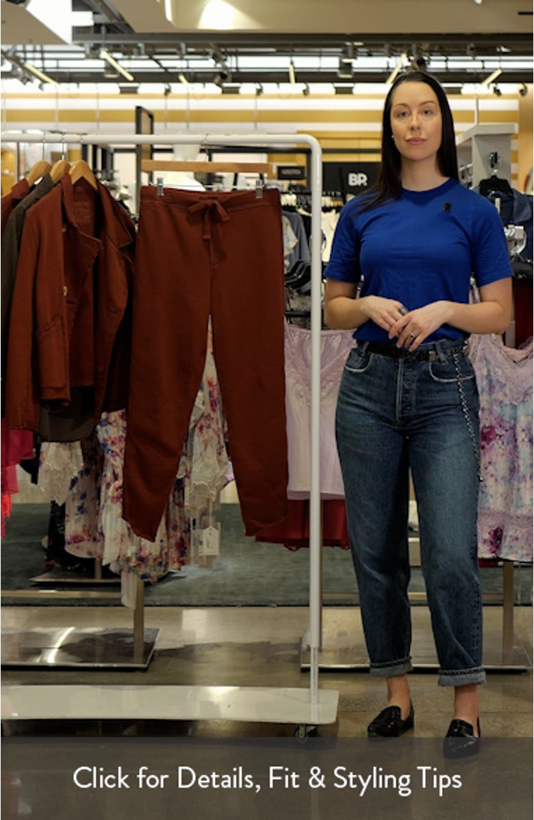 Christine Raw Tulip Hem Cotton Fleece Joggers, sales video thumbnail